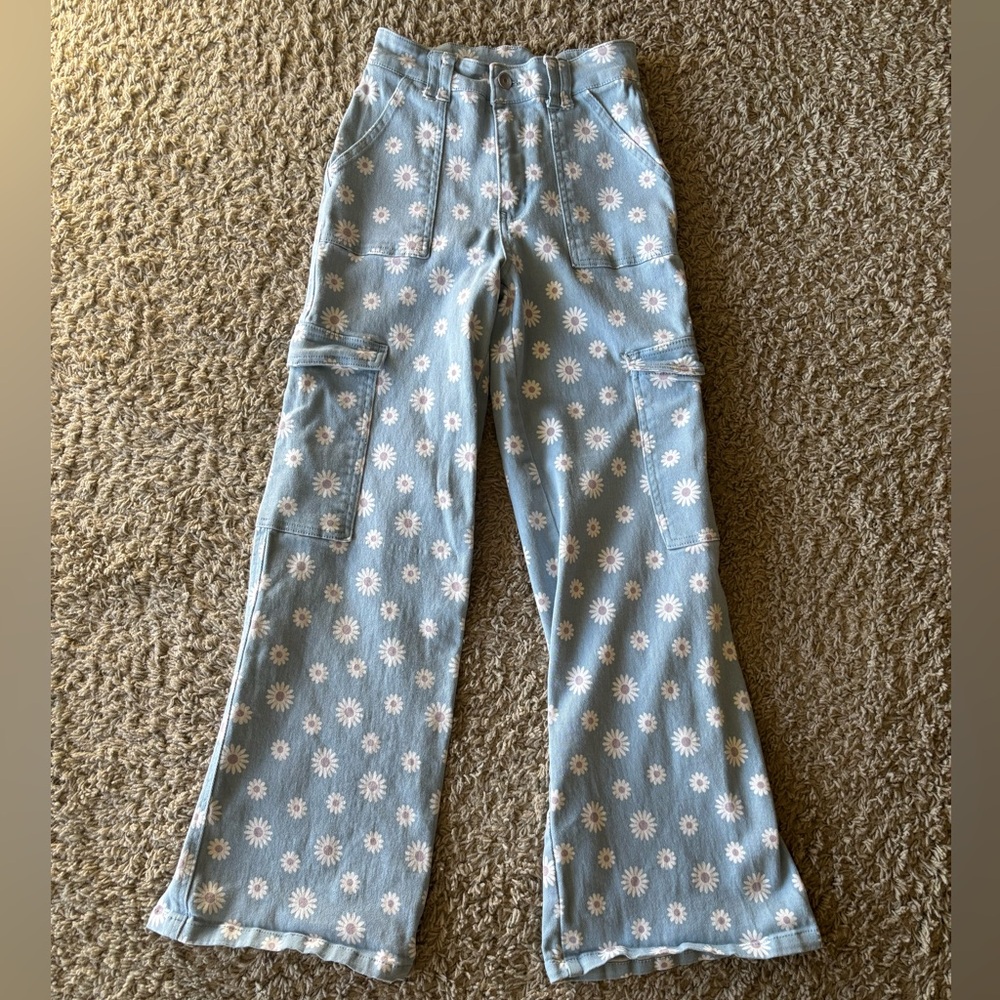 Altar'd State Light Blue Daisy Jeans